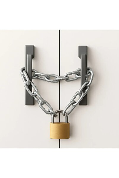 HAFSER سلسلة معدنية 40 سم. قفل سلسلة للخزانة والسكن الجامعي، قفل رياضي، قفل معلق