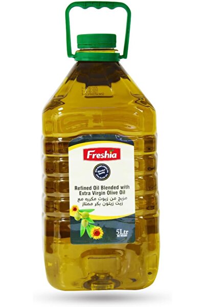 Freshia زيت زيتون ممزوج فاخر - ٥ لتر | مزيج من زيت الزيتون المكرر والبكر الممتاز