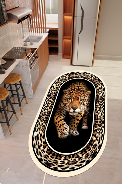 THEMODERNHANE Dijital Baskılı Makinede Yıkanabilir Antialerjik Kaymaz Leke Tu...