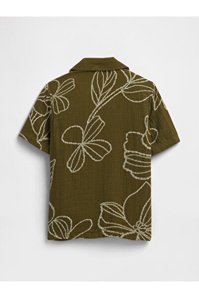 GAP Erkek Bebek Haki Kısa Kollu Novelty Gömlek