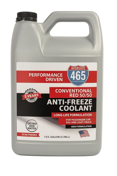 465 COOLANT /ANTI-FREEZE - RED - 50\50 4L - مياه الراديتر المخلوط الاحمر 50\50