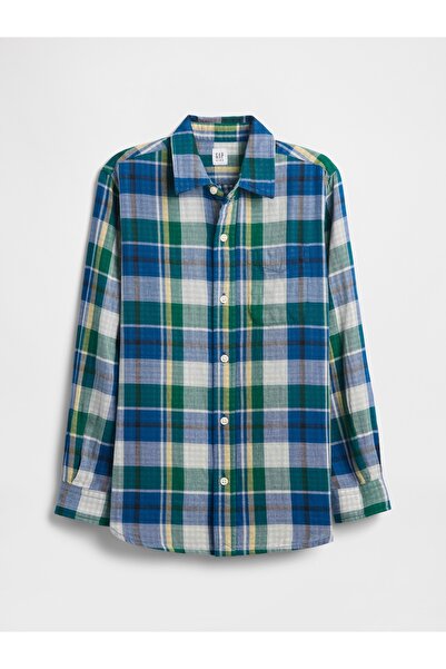 GAP Erkek Çocuk Yeşil Kareli Gömlek