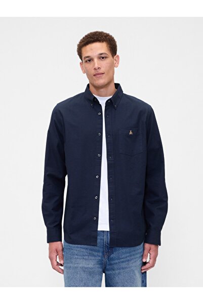 GAP Erkek Lacivert Oxford Gömlek Standart Kalıp
