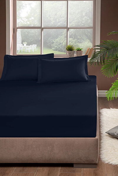 Pierre Cardin Cotton Fitted Sheet 160X200 Navy Blue