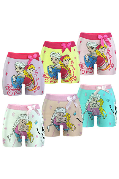 MODERN ASIR Prenses Kız Çocuk Iç Giyim Pamuklu Esnek Likralı Baskılı 6'lı Box...