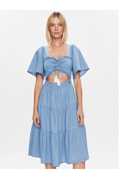 Pepe Jeans Γυναικείο Φόρεμα Casual PL953225 Μπλε