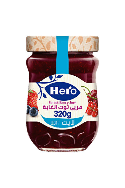 WHITE مربى التوت البري الخفيف من هيرو فورست، 320 جرام