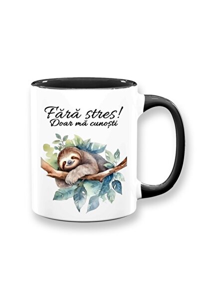 OEM Cană personalizată cu mesajul „Fără stres, mă cunoști, sunt leneș”, Betap...