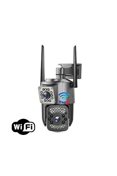 Taggo Camera de supraveghere 4G Cartela SIM 4K, 8 MP, 2 lentile, Control din aplicatie, Urmarire automata,