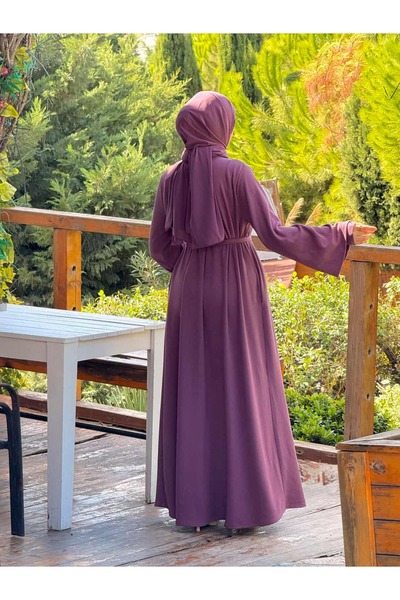 Nissra Ankanoor Anvelop Kolluklu Örme Ferace&Elbise Anka255103