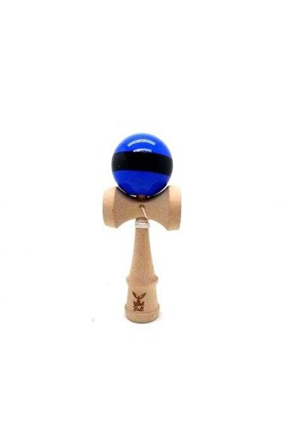 Crocodileskids Kendama Ball Originala Stripe Alb Lemn Fag Albastru