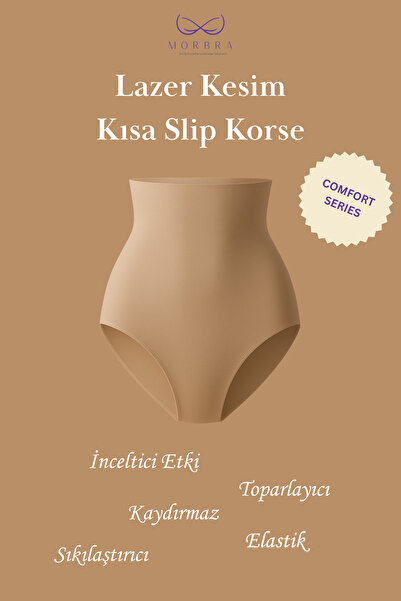 Morbra Sticky İnvisible Underwear Solutions Laser Cut Short Slip Corset