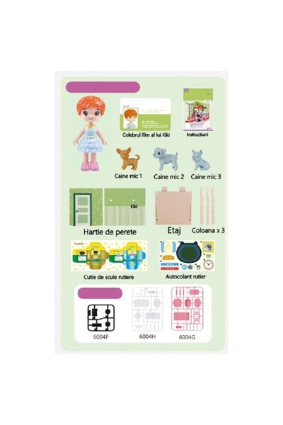 dalip Pet Shelter Playset, Dollhouse with Furniture and Accessories, Fun Activities