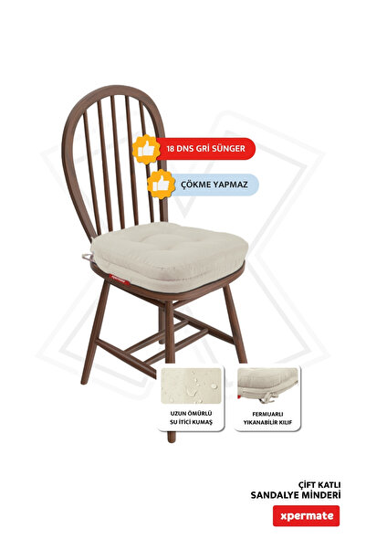 XPERMATE 2-х місний подвійний стілець Подушка на блискавці Прати можна Водо- та масловідштовхуючий 42x42x8 Бежевий