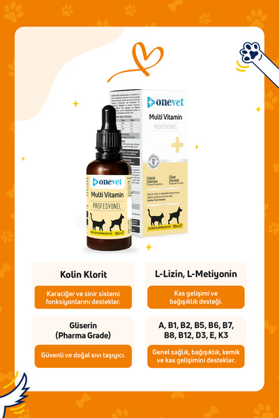 Gimcat Malt Soft Extra 100 Gr + OneVet Multivitamin Paste 100 Gr + Biotin 50 Ml + Omega 3 250 Ml