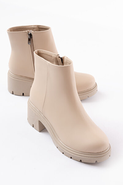 Madam Tarz Clara Kalın Taban Fermuarlı Düz Postal