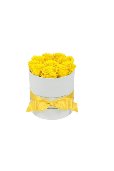 velve Aranjament floral, Trandafiri parfumati de sapun, in cutie alba Luxury ...