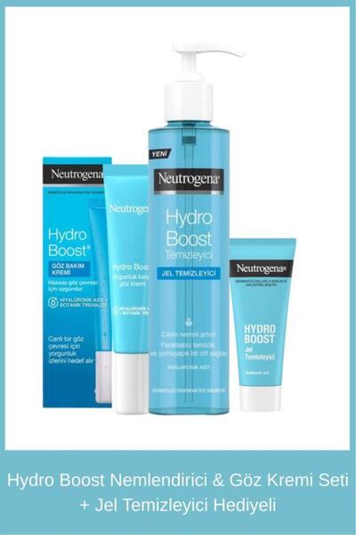 Neutrogena Hydro Boost Nemlendirici & Göz Kremi Seti + Jel Temizleyici Hediyeli