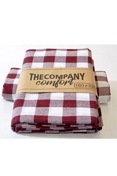 Retro Kamp & Karavan Masa ve Piknik Örtüsü - Bordo 160x220cm