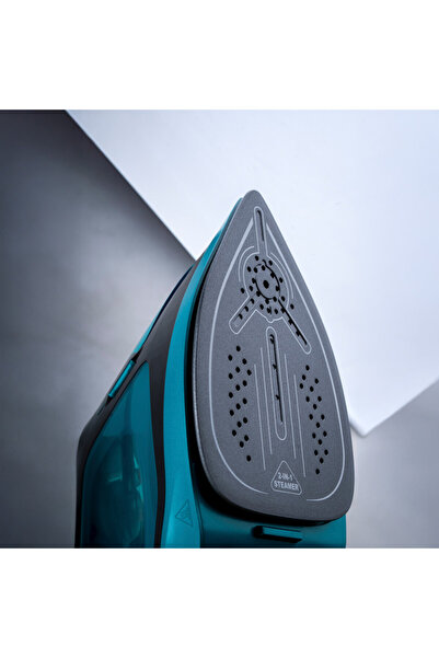 Voltz 2in1 Steam Iron Oliver OV51051C, 1800 W, 180 ml, Ceramic plate,Vertical, Thermostat, Turquoise