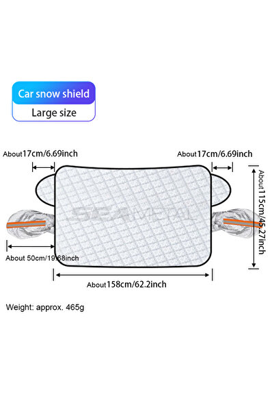 Choice غطاء حماية من الشمس للزجاج الأمامي للسيارة من SEAMETAL كبير الحجم قطعة...
