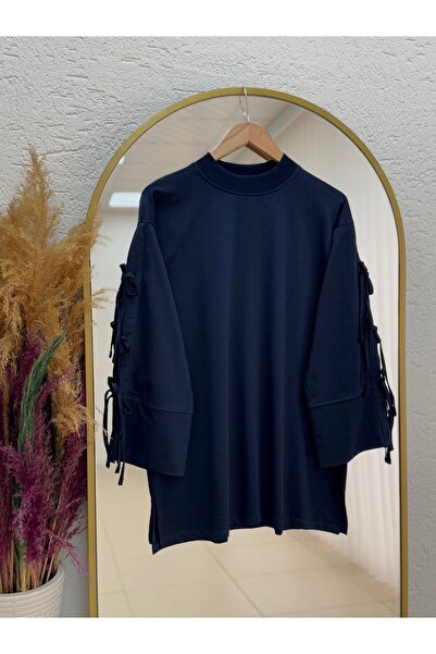 BENAHOLL Φούτερ με λεπτομέρεια με κορδόνια στα μανίκια Capedra-EU3089 Navy Blue