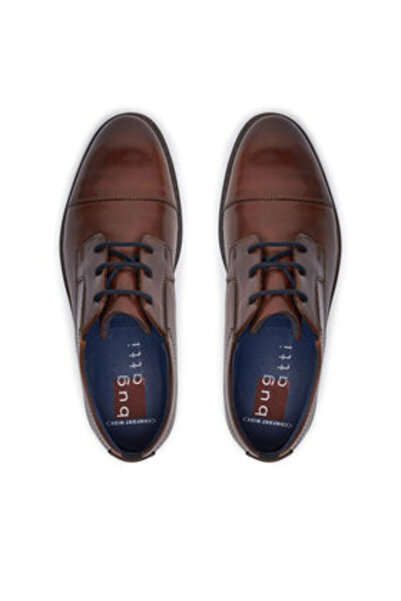 BUGATTI Ανδρικά μισά μποτάκια καφέ BUGATTI-311AO5011000 6300 COGNAC