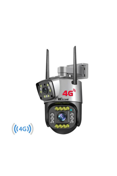 Taggo Camera de supraveghere 4G Cartela SIM 4K, 8 MP, 2 lentile, Control din aplicatie, Urmarire automata,