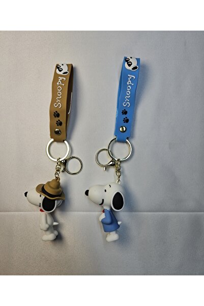 MAXBİ Snoopy Lüks Silikon 2'li Anahtarlık Seti