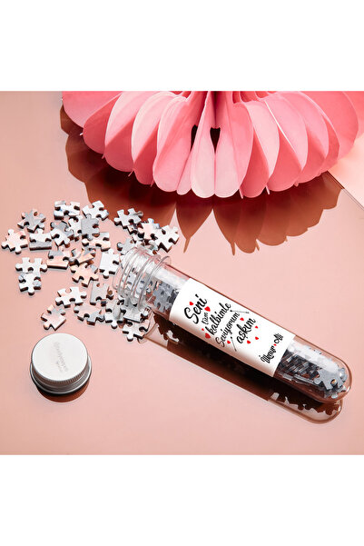 Hediyesepeti Sevgiliye Sürpriz Yapmak İsteyenlere Kapsül Şişeli Mini Puzzle