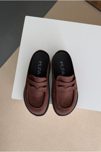 Mupa Shoes Γυναικείες Παντόφλες ACI BROWN SUEDE