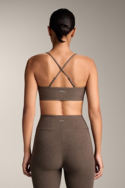 Oysho Light-support Comfortlux crossover-strap sports bra