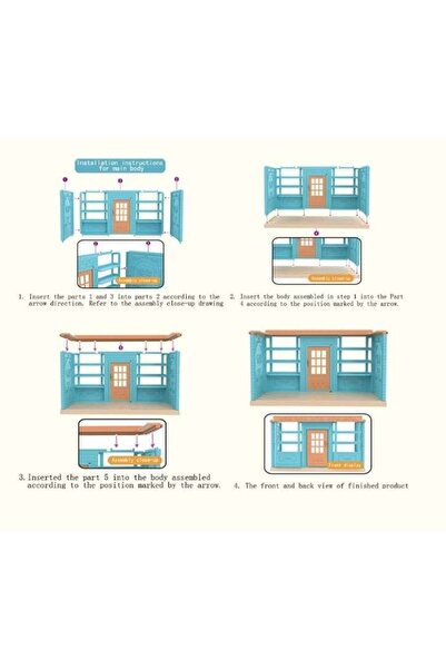 dalip Dollhouse with Figurines and Furniture, Bakery
