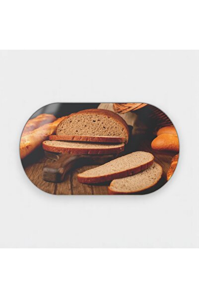 Cozy Co:TEMPERLİ CAM OVAL KESME VE SUNUM TABLASI, KESME TAHTASI, SUNUMLUK, CKT002