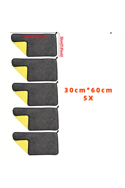 Choice 30x60 سم-5 قطع 10/5 قطع ضريبة القيمة المضافة صبغ غسيل السيارات منشفة م...
