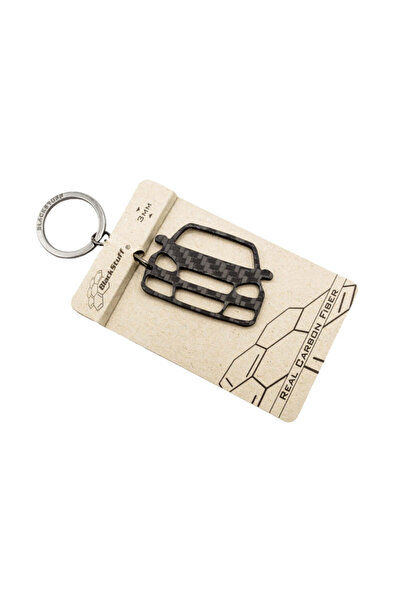 BlackStuff Carbon Fiber Keychain Keyring Ring Holder Compatible with Golf R32 Mk5 2003-2008 BS-918