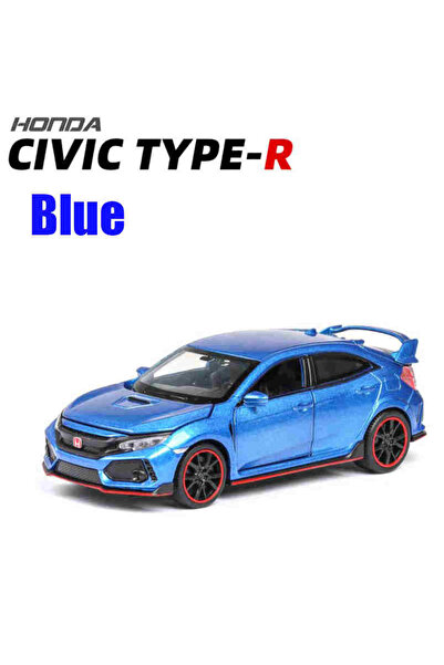 Choice نموذج سيارة هوندا سيفيك تايب-آر زرقاء مصبوبة من سبائك معدنية بمقياس 1:...