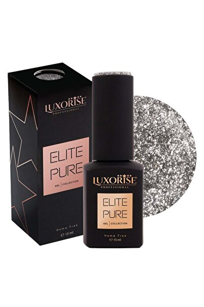 LUXORISE Semi-permanent nail polish Hema Free ELITE PURE- Sophisticated Silve...
