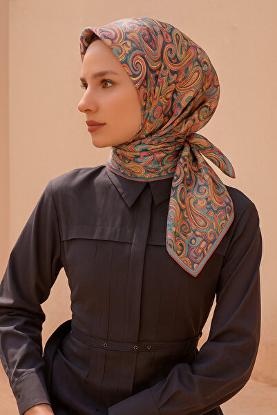 Belli Tivil Pure Silk Scarf 4222 - 83 Pink Abstract Pattern