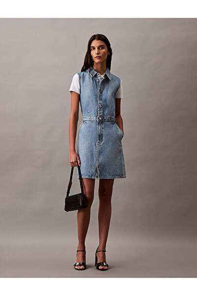 Calvin Klein Women's Denim Trucker Dress