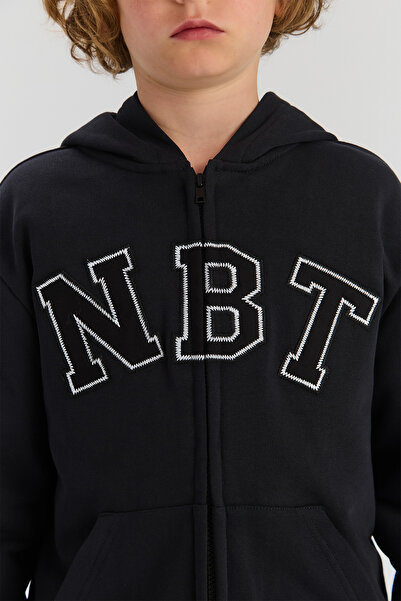 Nebbati Boy Black Tracksuit Top