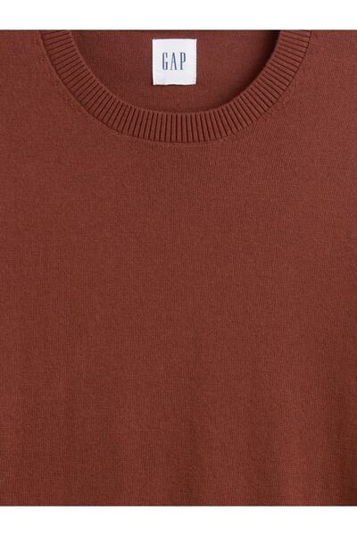 GAP Erkek Açık Kırmızı Bisiklet Yaka Kazak