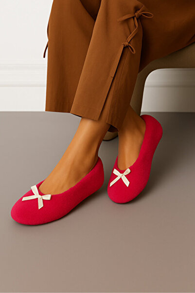 Deniz Terlik Women's Soft Bowknot Gift Silent Sole Home Slippers |   Home Boat |   Home Ballet |