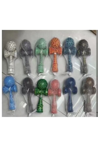 Bibilel Jucărie Kendama Profesională, Bibilel, Crăpată, Lemn, 18 cm - MIX