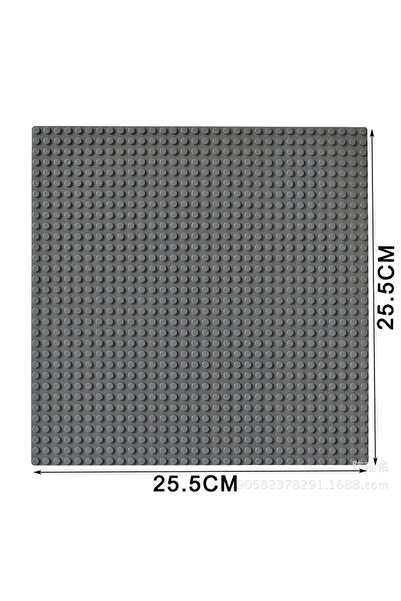 Choice 32 × 32 رمادي غامق 25.5 × 25.5 سم 32 × 32 لوحة قاعدة مكعبات بناء كلاسيكية لوحة قاعدة قطع متوافقة