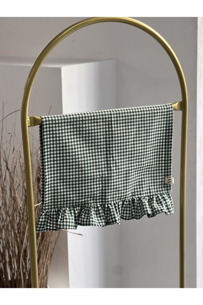 KaiAtelier منشفة تجفيف من الكتان المزخرف بالكشكشة