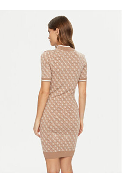 Guess Women's Knitted Dress Beige W3YK39Z37K0
