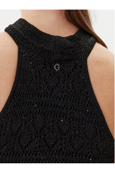 Guess Rochie tricotată pentru femei, neagră, W5YK48Z37G0