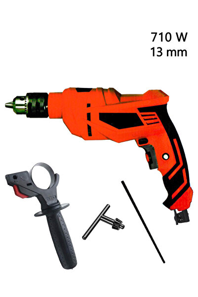 Hi Max Corded electric hammer drill with 13mm drilling capacity and 710W power for metal, cement, and wood