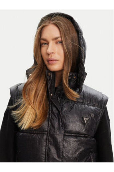 Guess Bluză fără mâneci pentru femei, neagră, W5YL11WHDO2